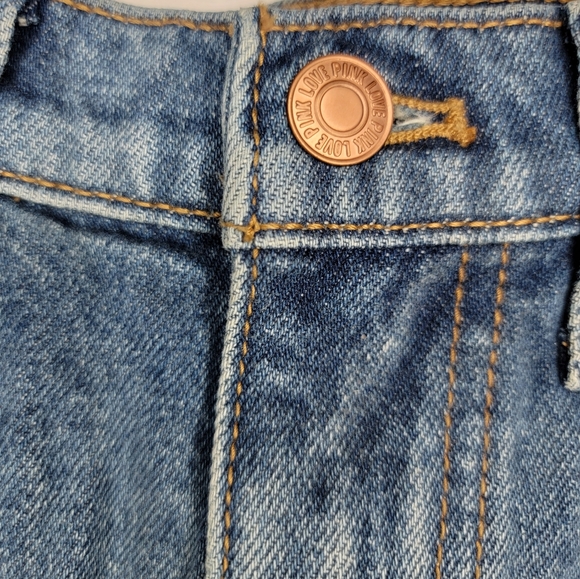 Pink Short Blue Jeans Denim Pants size 25 XtraSmall Woman Summer Beach - Picture 3 of 6